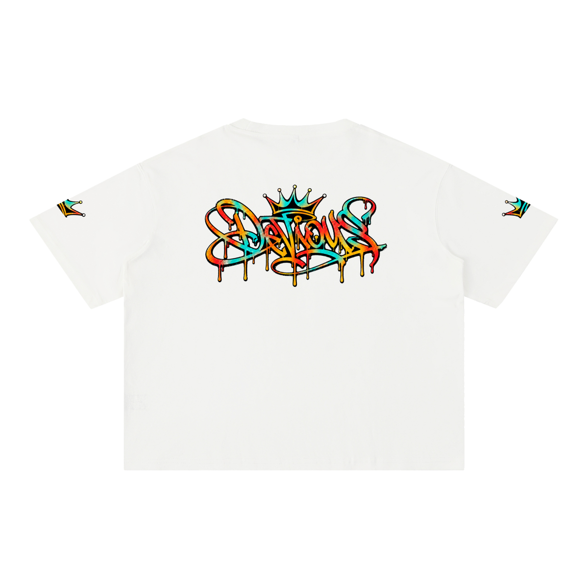 DeViou$ Devine Spray Mineral Wash Boxy Cotton T-Shirt