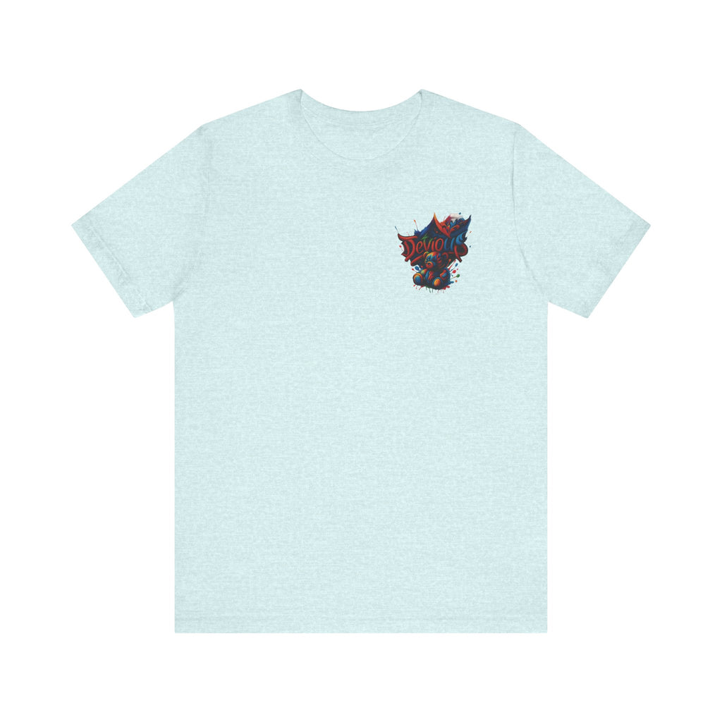 Trendy Graphic Tee Featuring DeViouS Teddy Bear Design