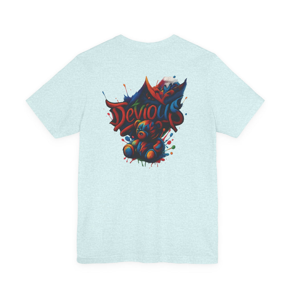 Trendy Graphic Tee Featuring DeViouS Teddy Bear Design