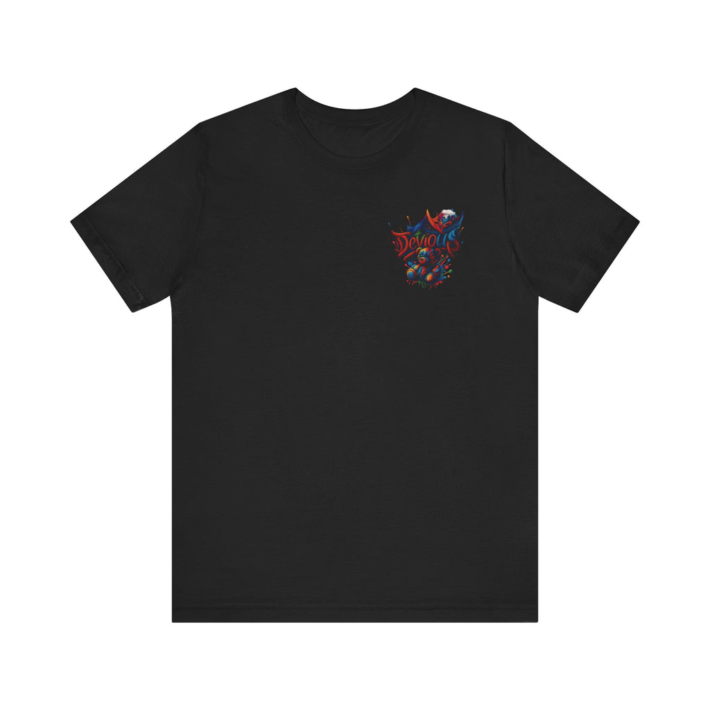 Trendy Graphic Tee Featuring DeViouS Teddy Bear Design