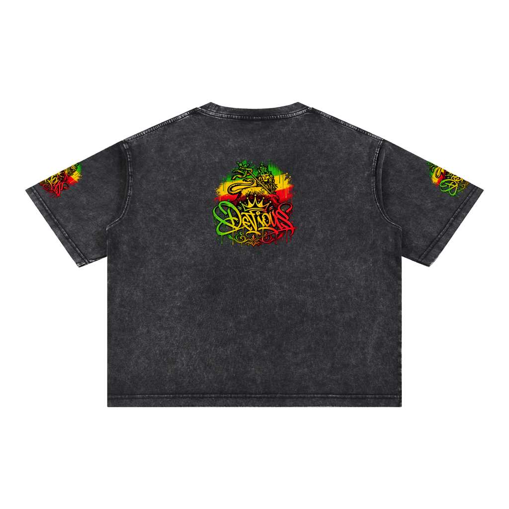 DeViou$ Rastafarrian Mineral Wash Boxy T-Shirt