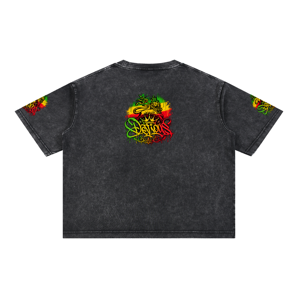 DeViou$ Rastafarrian Mineral Wash Boxy T-Shirt