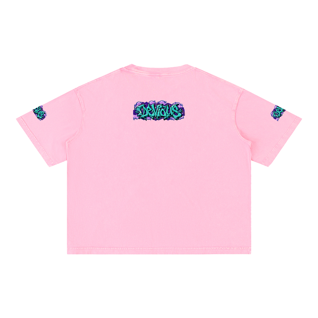 DeViou$ Wild Style Mineral Wash Boxy T-Shirt