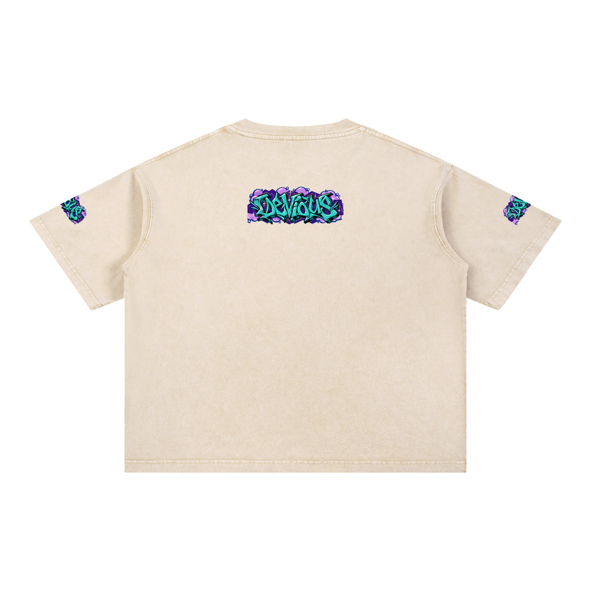 DeViou$ Wild Style Mineral Wash Boxy T-Shirt
