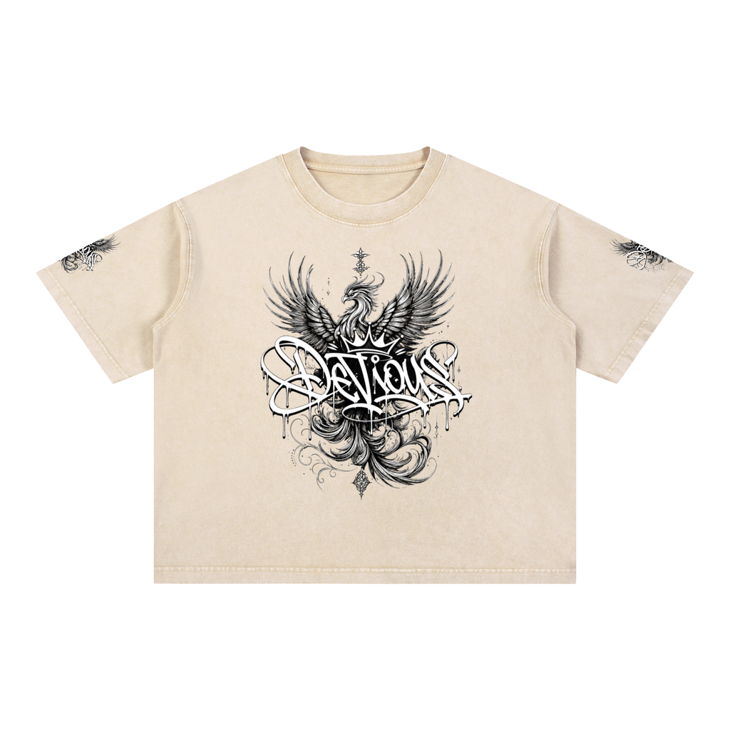 DeViou$ Phoenix Mineral Wash Boxy T-Shirt