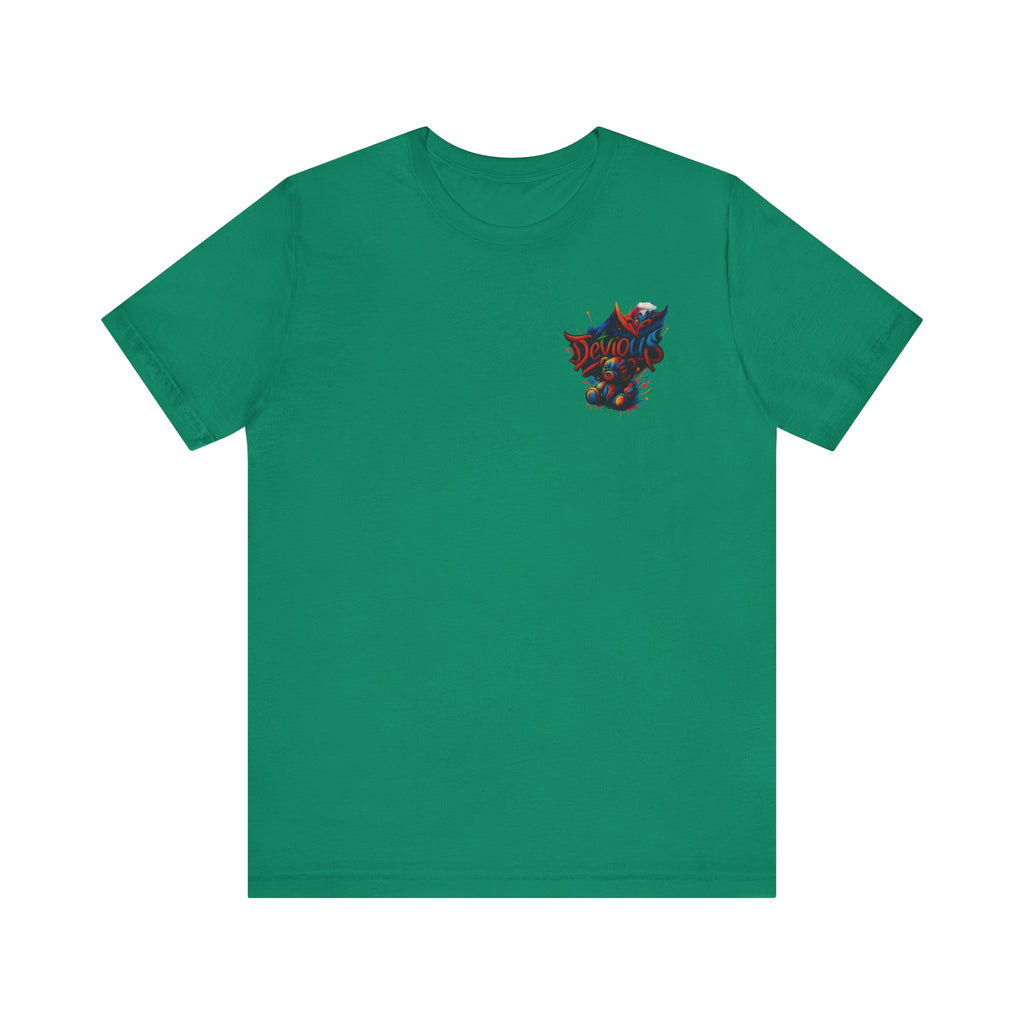 Trendy Graphic Tee Featuring DeViouS Teddy Bear Design