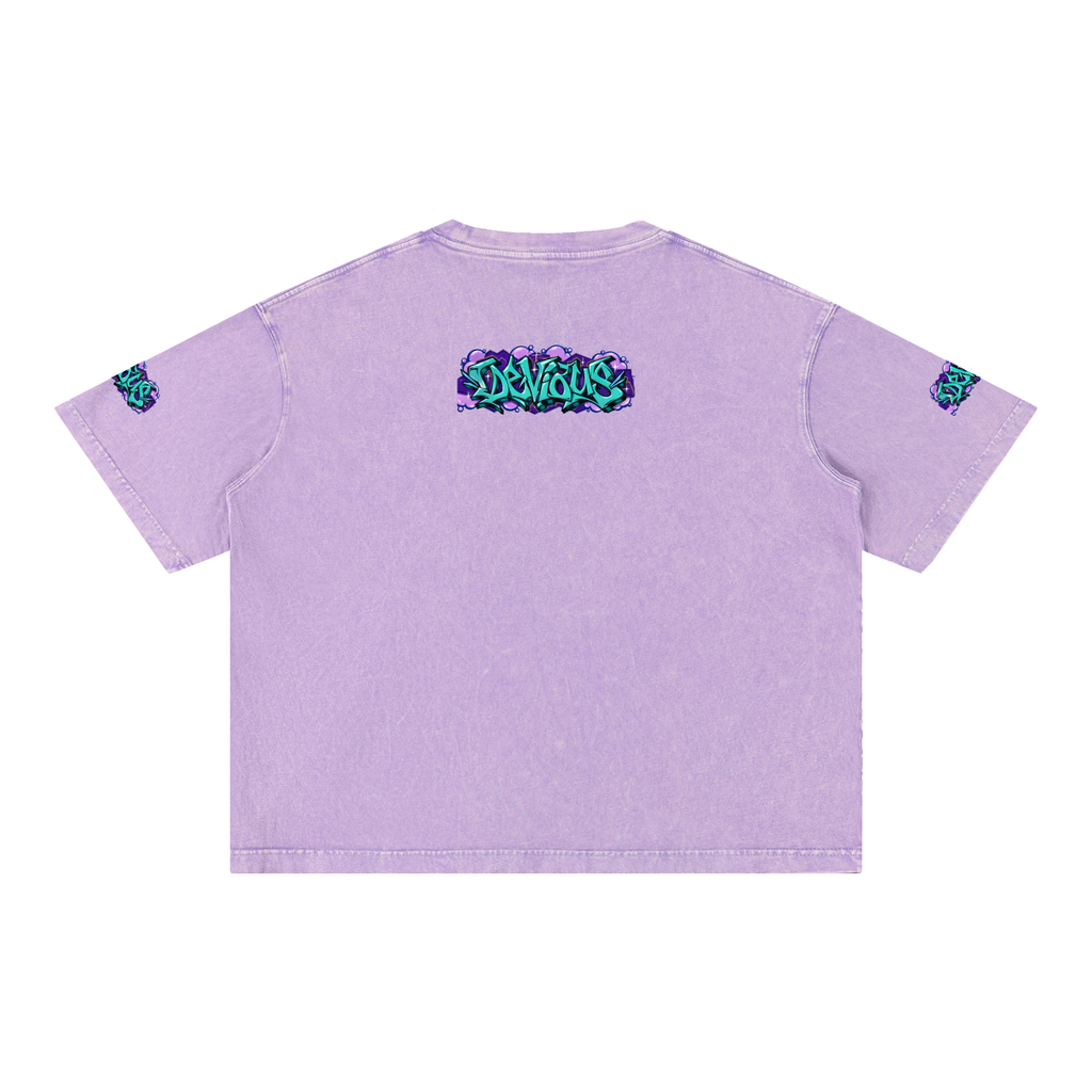 DeViou$ Wild Style Mineral Wash Boxy T-Shirt