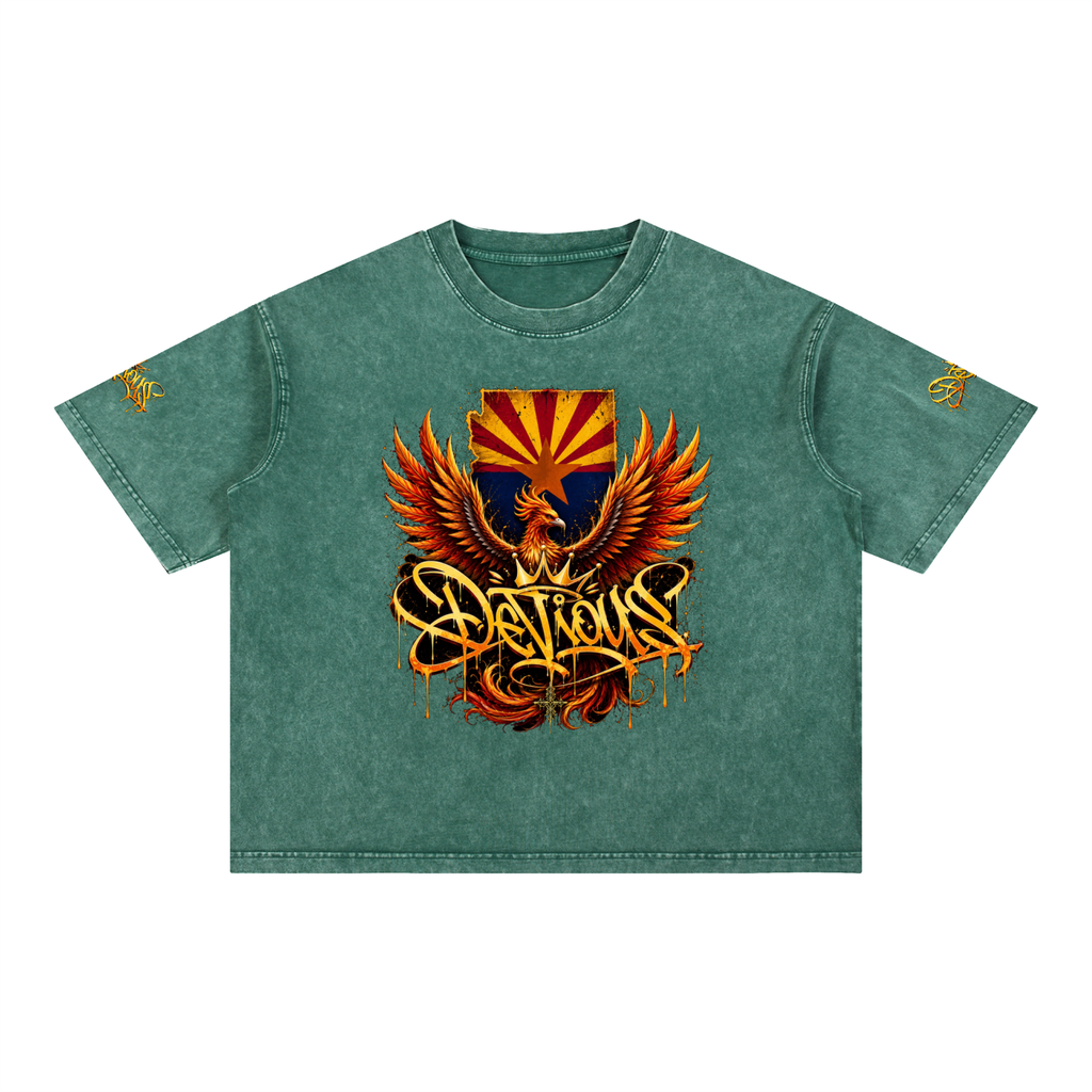 DeViou$ AZ 48 Mineral Wash Boxy T-Shirt