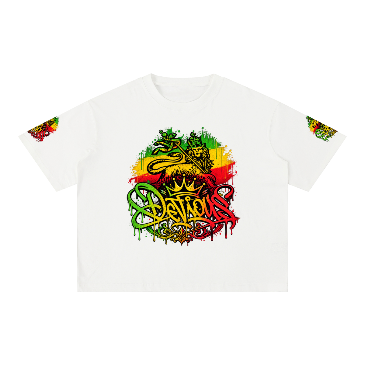DeViou$ Rastafarrian Mineral Wash Boxy T-Shirt