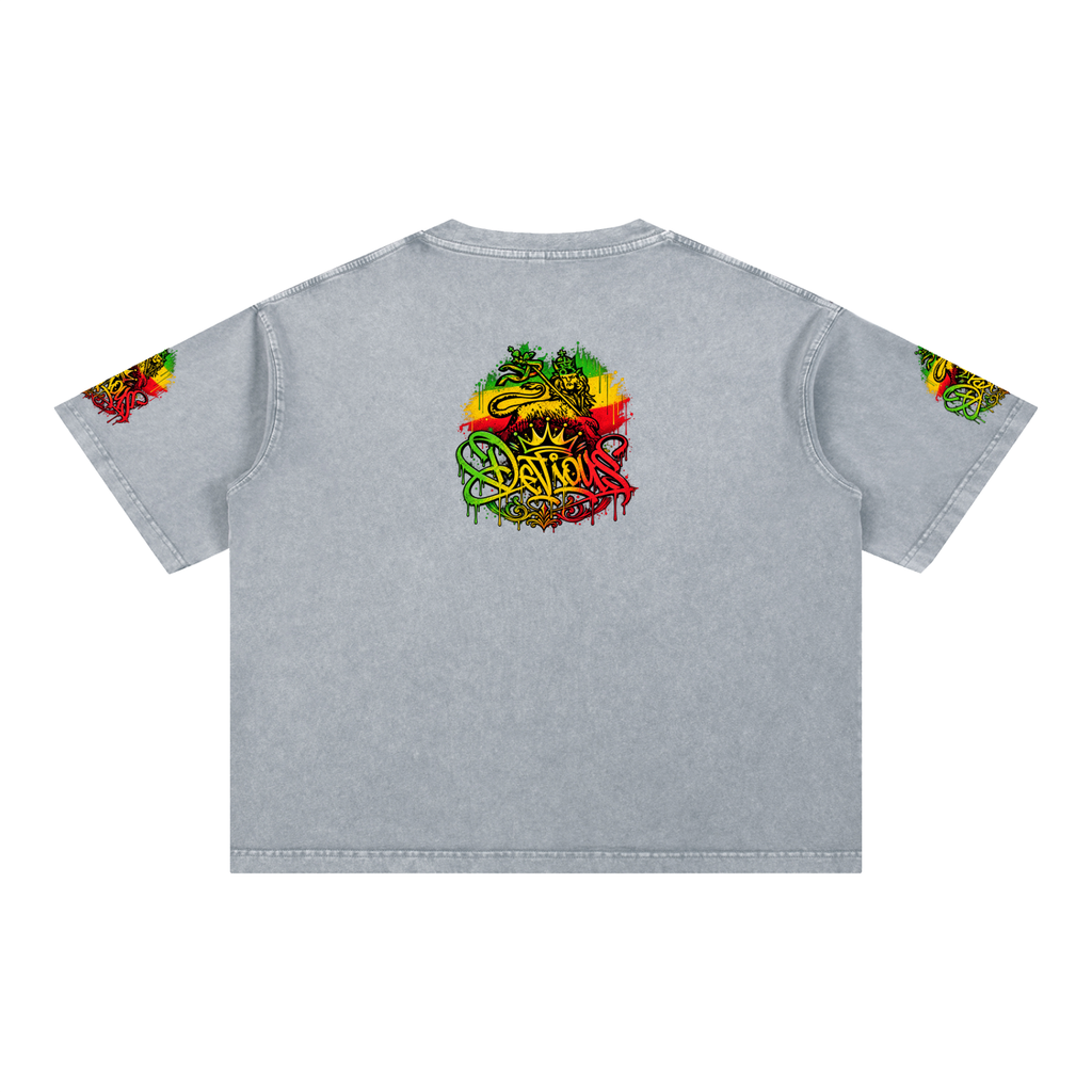DeViou$ Rastafarrian Mineral Wash Boxy T-Shirt