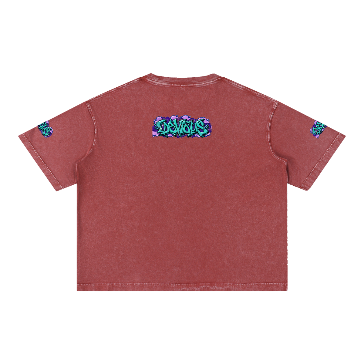 DeViou$ Wild Style Mineral Wash Boxy T-Shirt