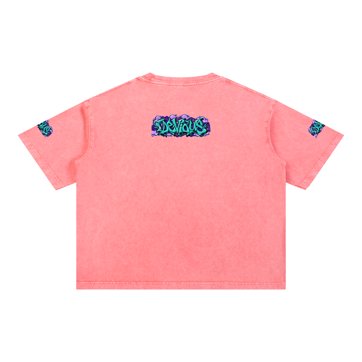 DeViou$ Wild Style Mineral Wash Boxy T-Shirt