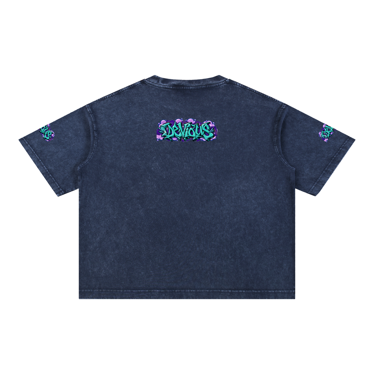 DeViou$ Wild Style Mineral Wash Boxy T-Shirt
