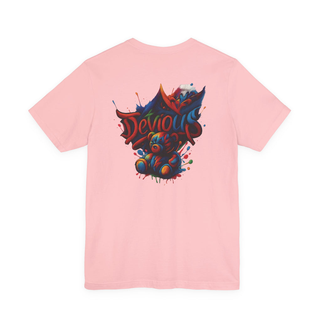 Trendy Graphic Tee Featuring DeViouS Teddy Bear Design