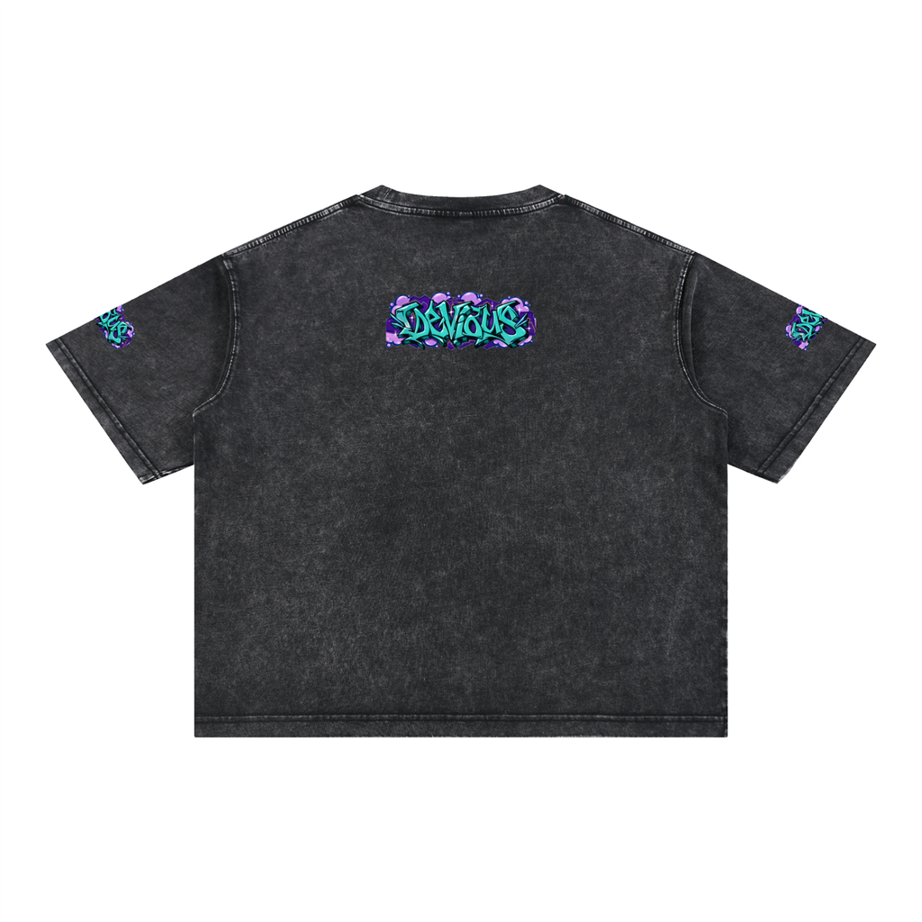 DeViou$ Wild Style Mineral Wash Boxy T-Shirt