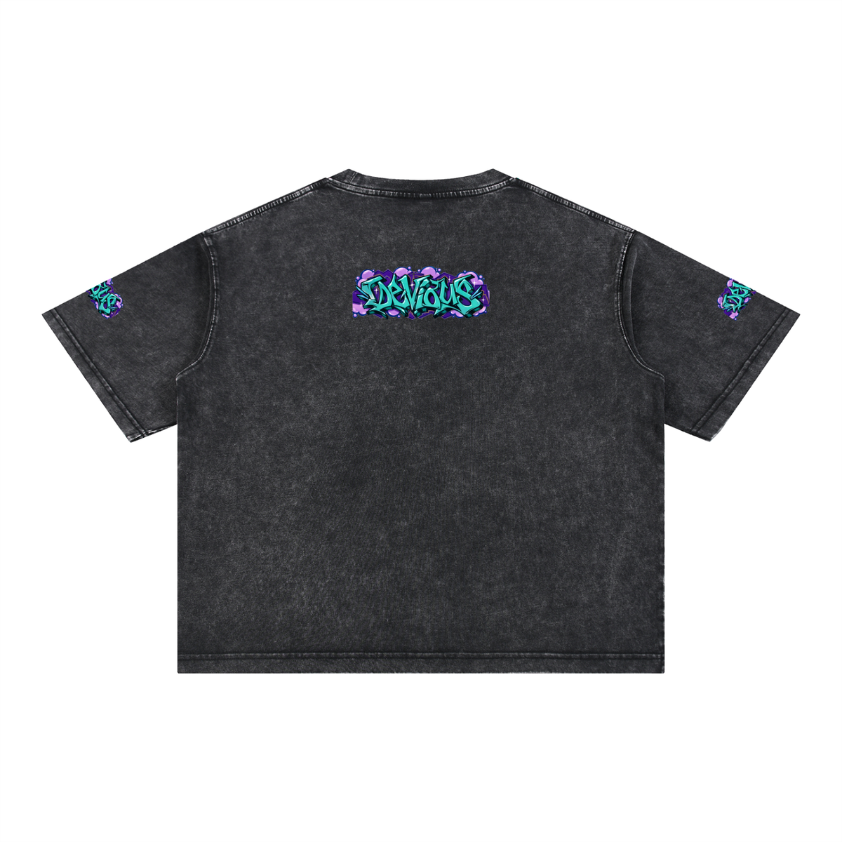 DeViou$ Wild Style Mineral Wash Boxy T-Shirt
