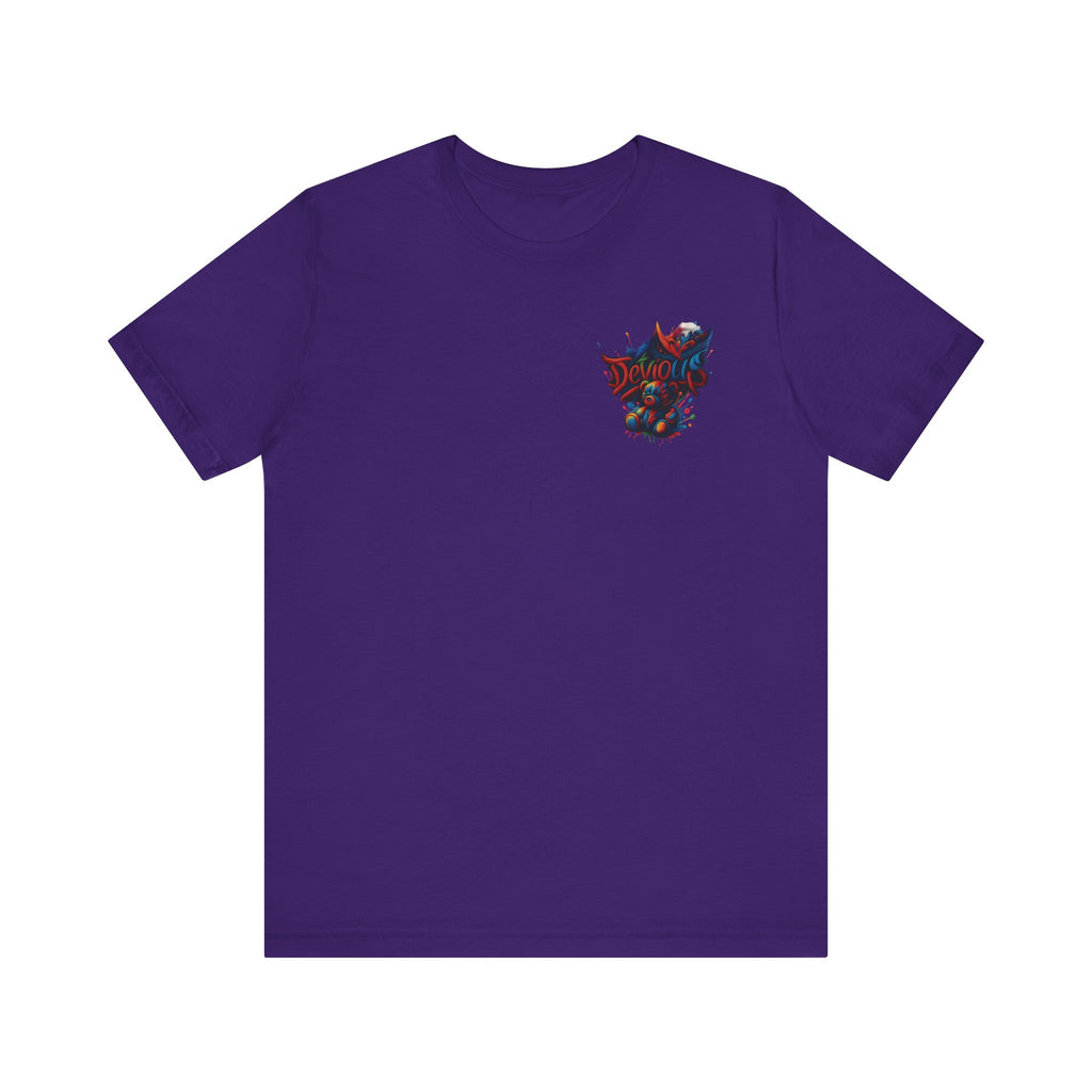 Trendy Graphic Tee Featuring DeViouS Teddy Bear Design