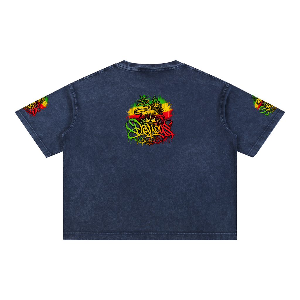 DeViou$ Rastafarrian Mineral Wash Boxy T-Shirt