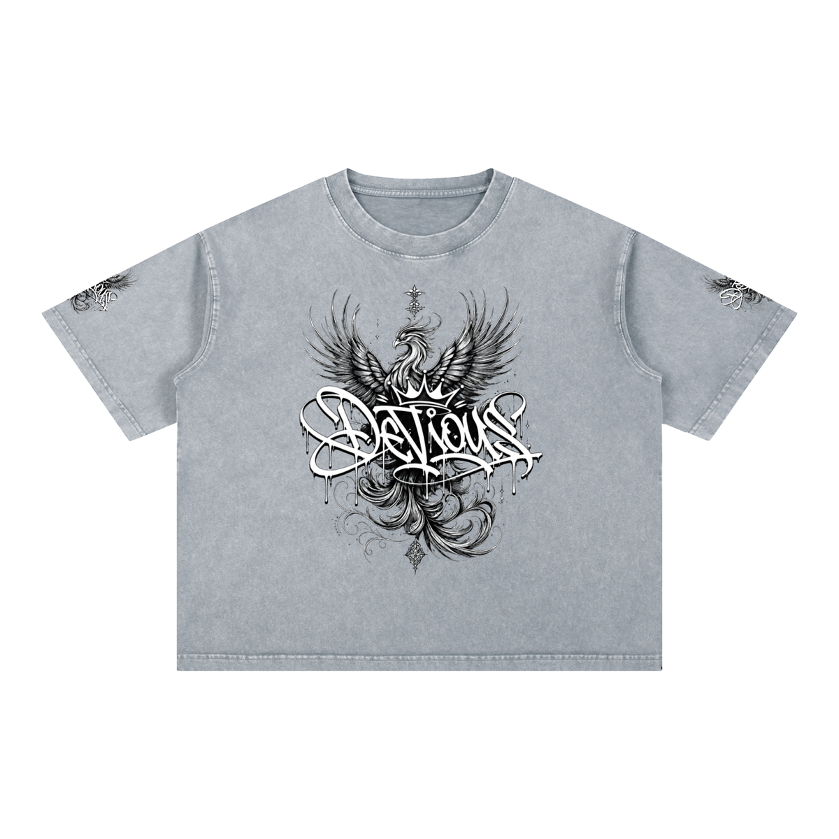 DeViou$ Phoenix Mineral Wash Boxy T-Shirt