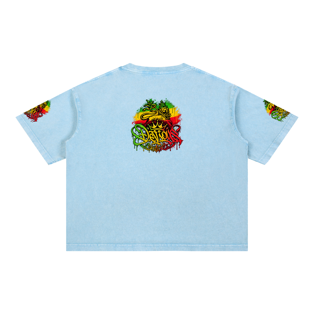 DeViou$ Rastafarrian Mineral Wash Boxy T-Shirt