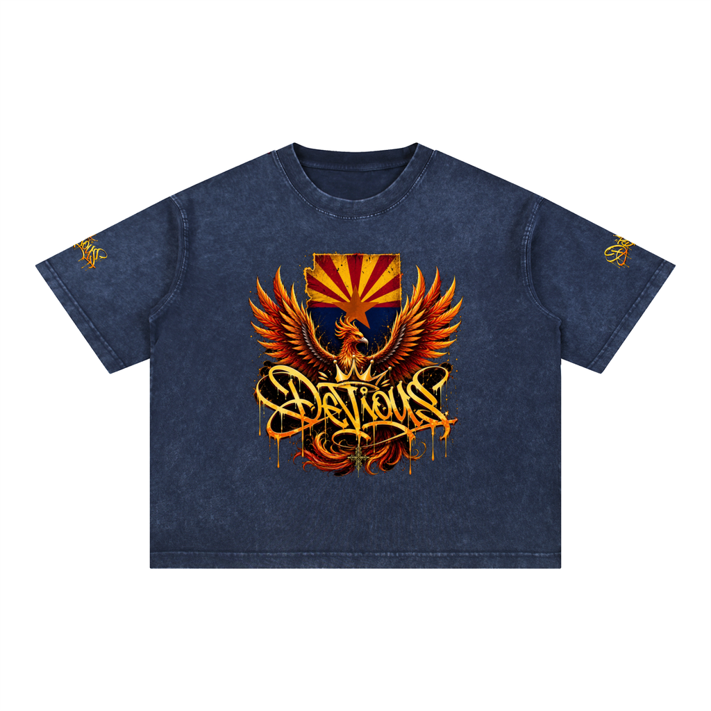 DeViou$ AZ 48 Mineral Wash Boxy T-Shirt