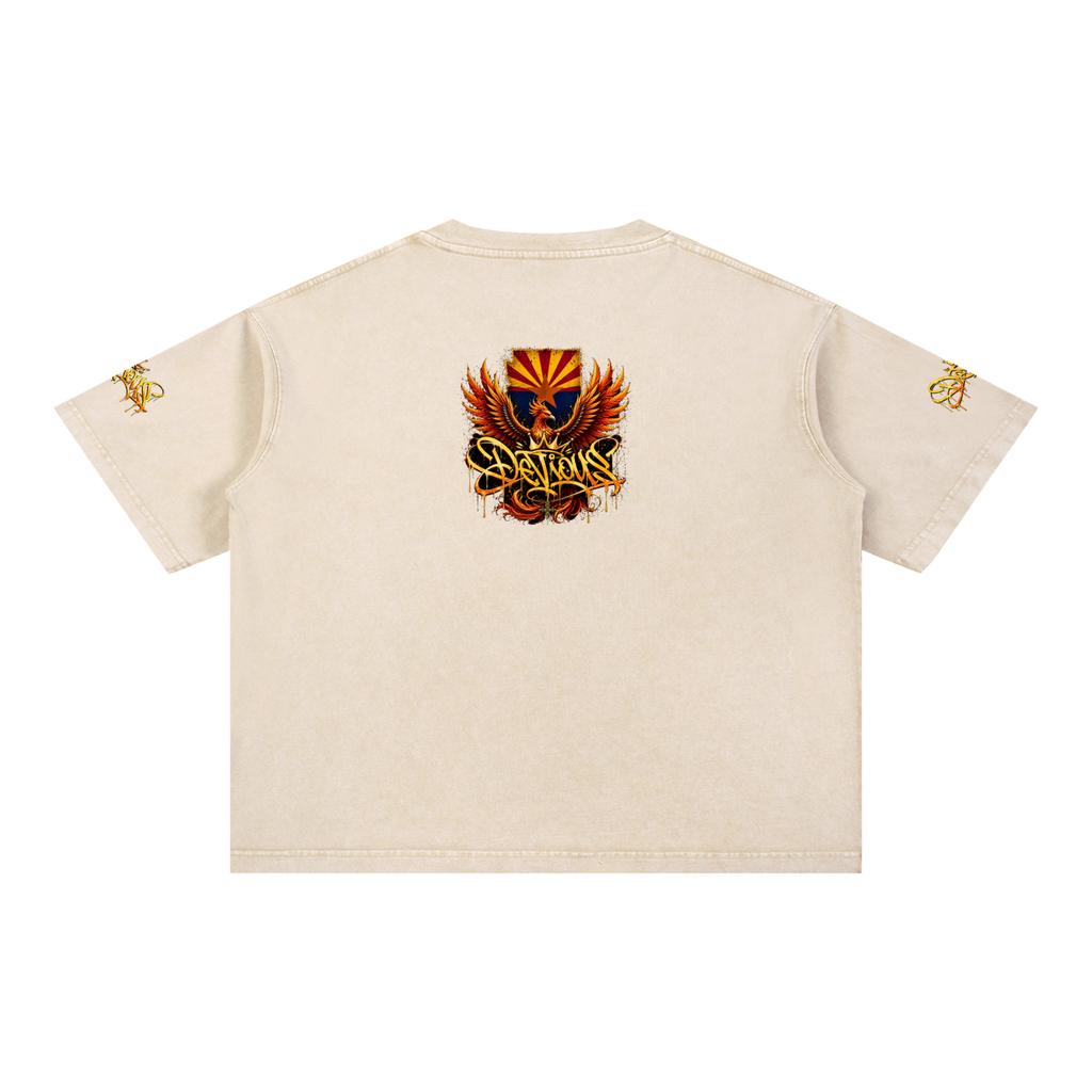 DeViou$ AZ 48 Mineral Wash Boxy T-Shirt
