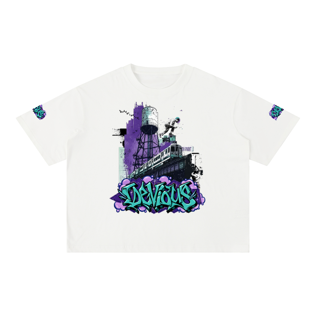 DeViou$ Wild Style Mineral Wash Boxy T-Shirt