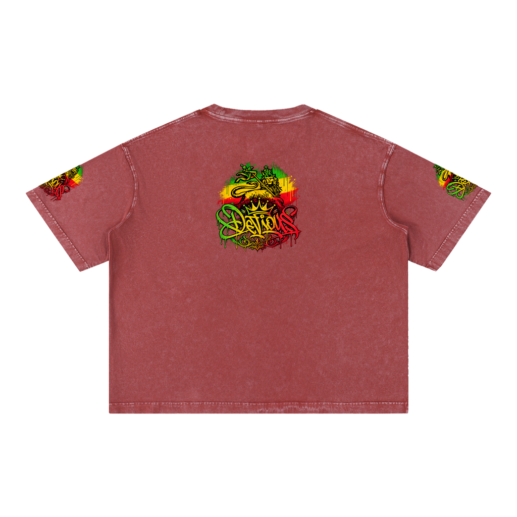 DeViou$ Rastafarrian Mineral Wash Boxy T-Shirt