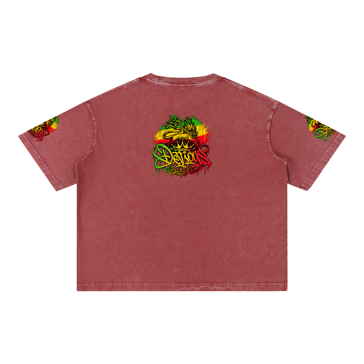 DeViou$ Rastafarrian Mineral Wash Boxy T-Shirt