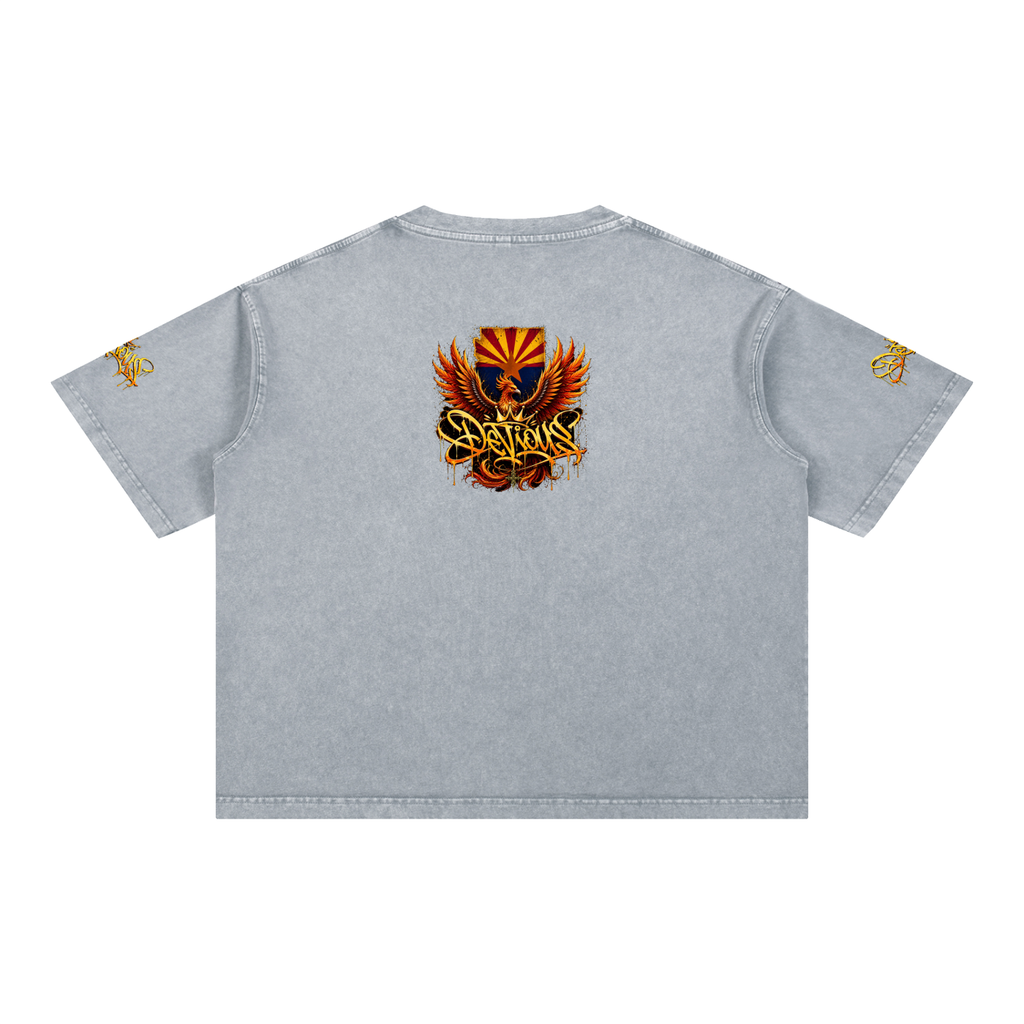 DeViou$ AZ 48 Mineral Wash Boxy T-Shirt
