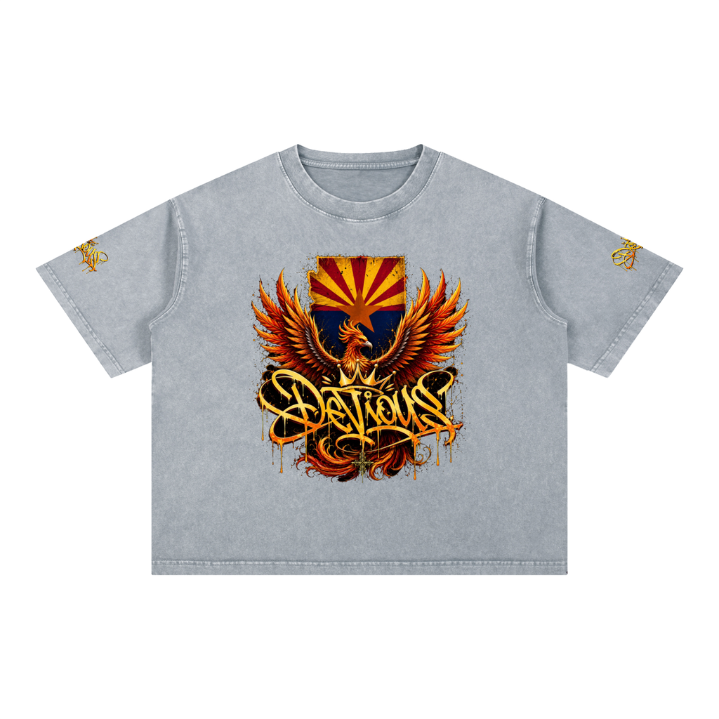 DeViou$ AZ 48 Mineral Wash Boxy T-Shirt