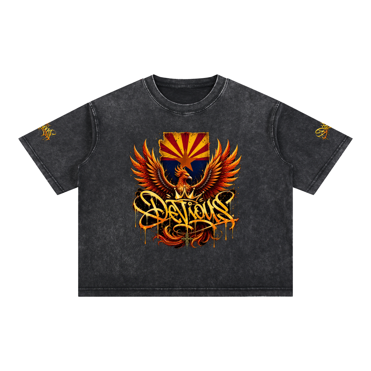 DeViou$ AZ 48 Mineral Wash Boxy T-Shirt