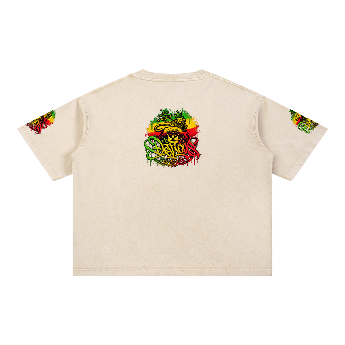 DeViou$ Rastafarrian Mineral Wash Boxy T-Shirt