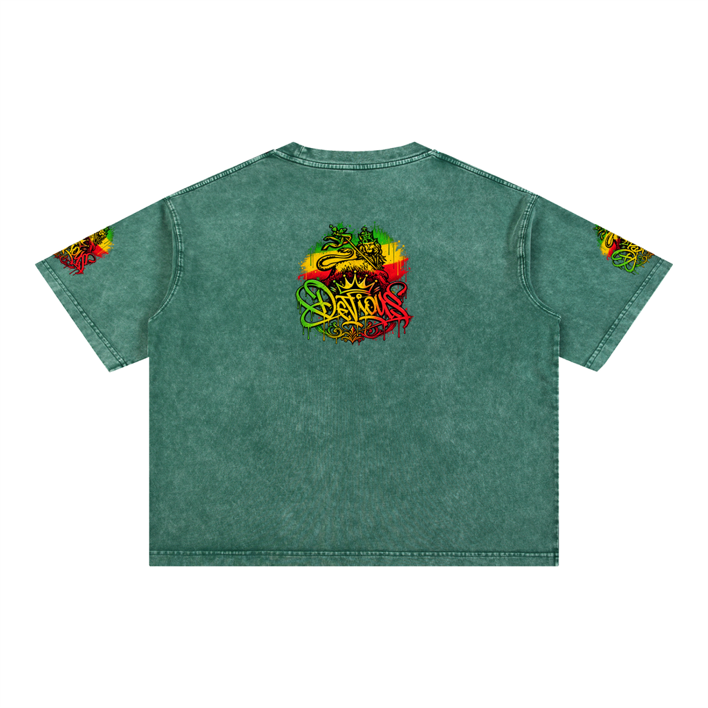 DeViou$ Rastafarrian Mineral Wash Boxy T-Shirt